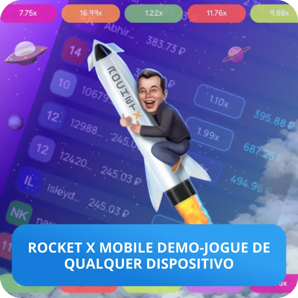 demonstração do aplicativo rocket x
